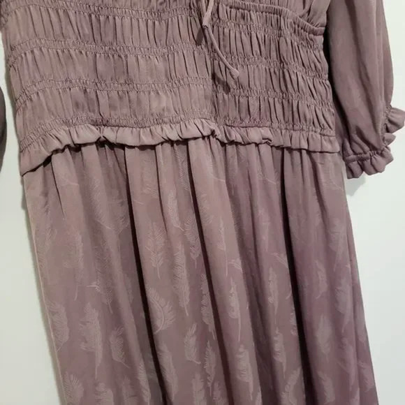 ANTHRO Current Air Drapey Ruffled feather dress S - Picture 4 of 6